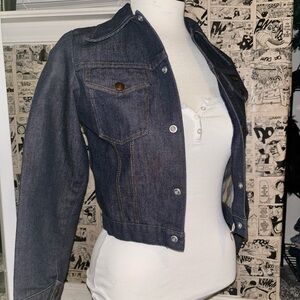 vintage medium wash denim jacket